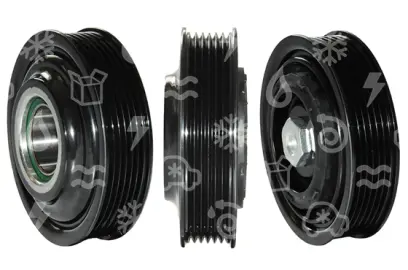 spojka pro kompresor DENSO, AUDI / SKODA / SEAT / VW – prům. 110 mm, PV6, 12V